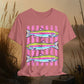 Rainbow Trout Graphic Tee — Colorful Fish Stripes T-Shirt