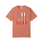 Rowing Oars American Flag T-Shirt