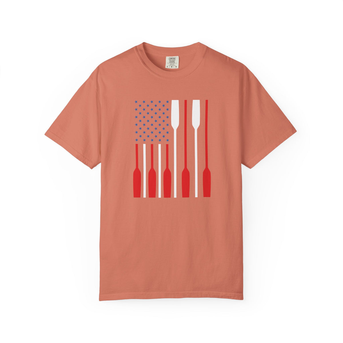 Rowing Oars American Flag T-Shirt