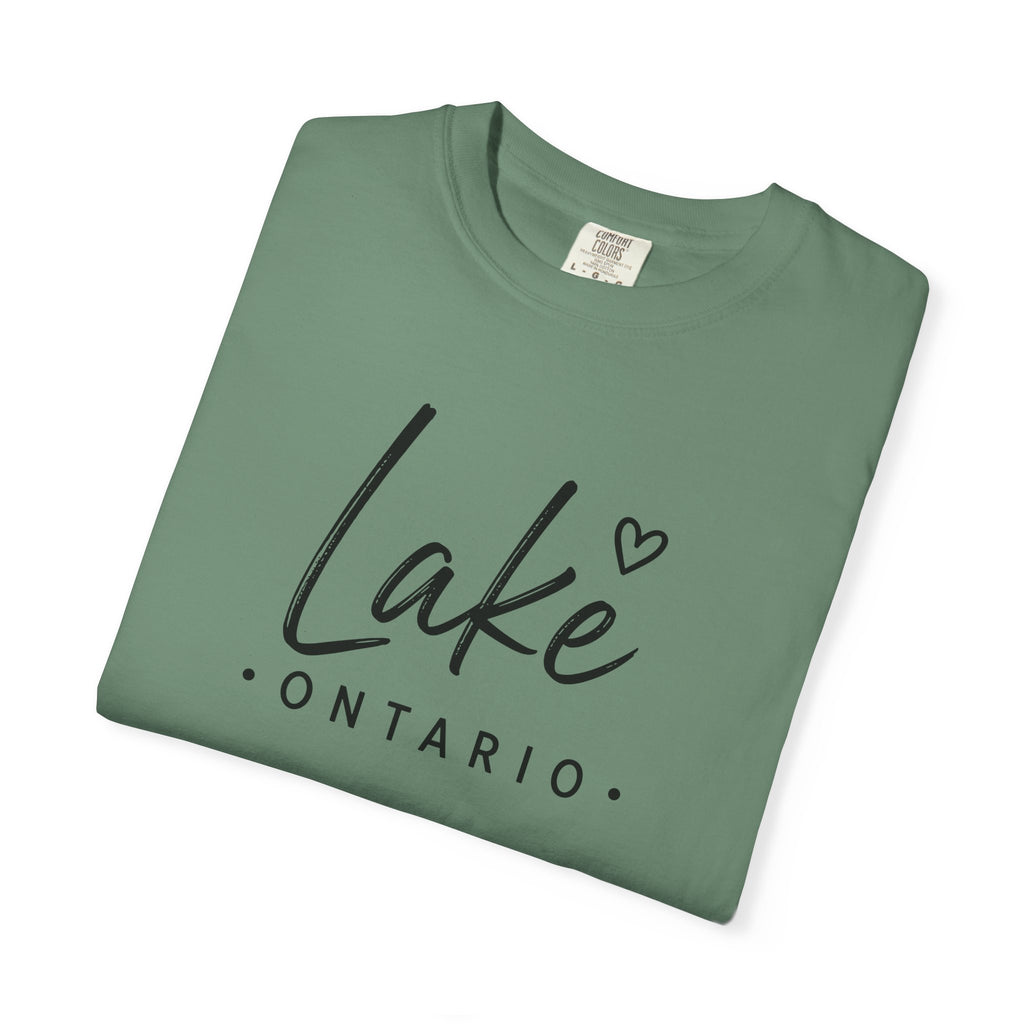Lake Ontario Script Tee with Handwritten Heart Accent