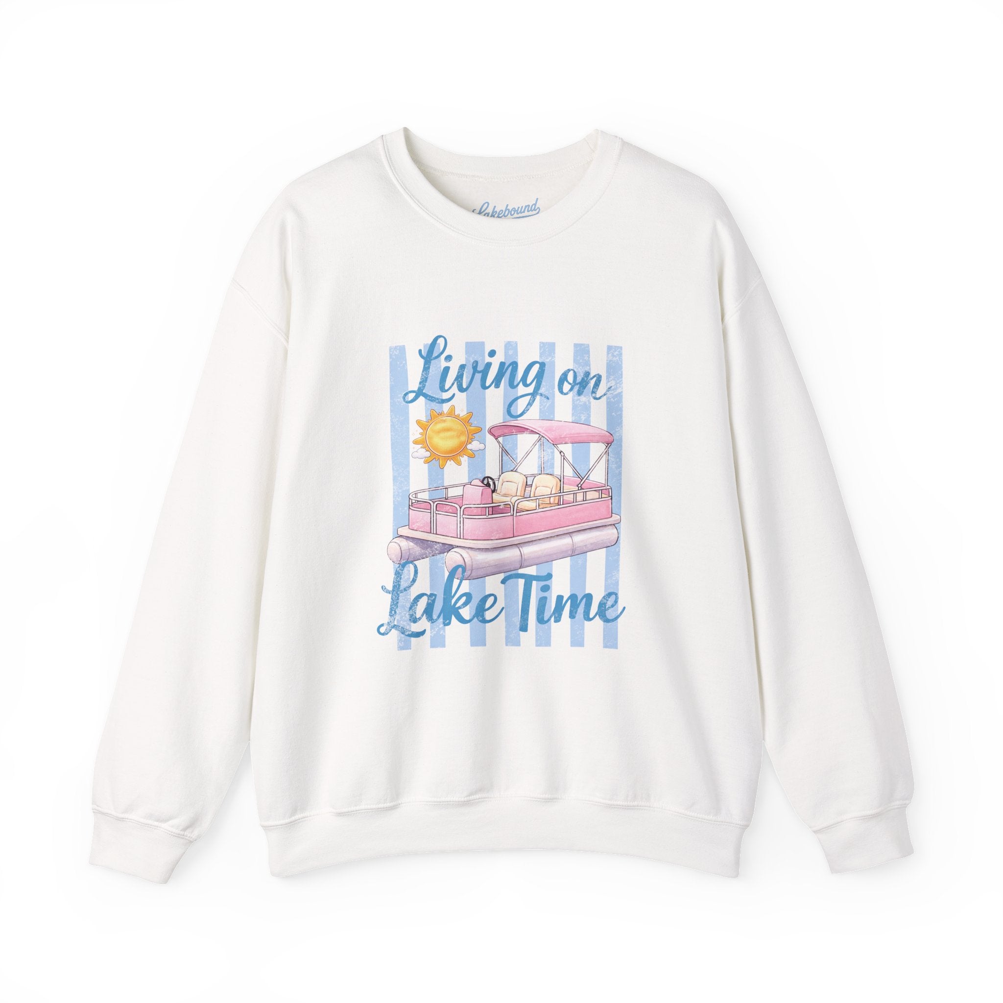 "Living on Lake Time" Pontoon Crewneck