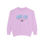 Lake Life Cozy Crewneck with Embroidered Canoe Detail