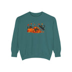 Black Cat & Pumpkin Patch Crewneck for Autumn Porch Nights