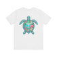 Sea Turtle -"'Be Comfortable In Your Own Shell"'- Unisex Jersey Short Sleeve Tee
