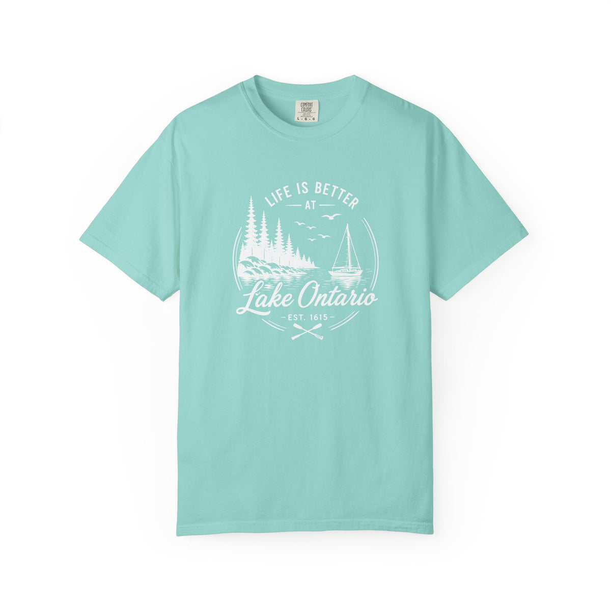 Lake Ontario Tee, Life Is Better at the Lake Sailboat Graphic