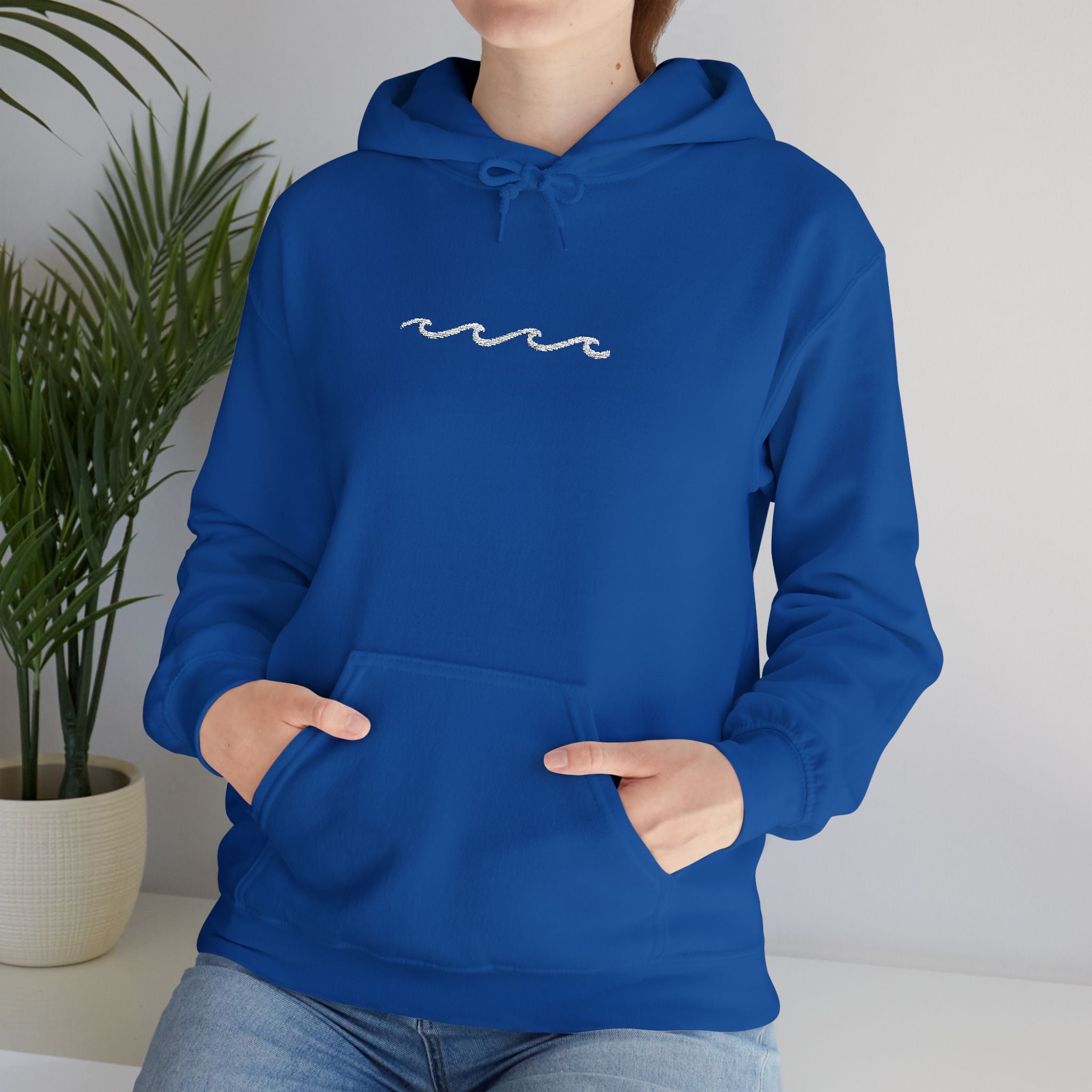 Embroidered Wave Hoodie
