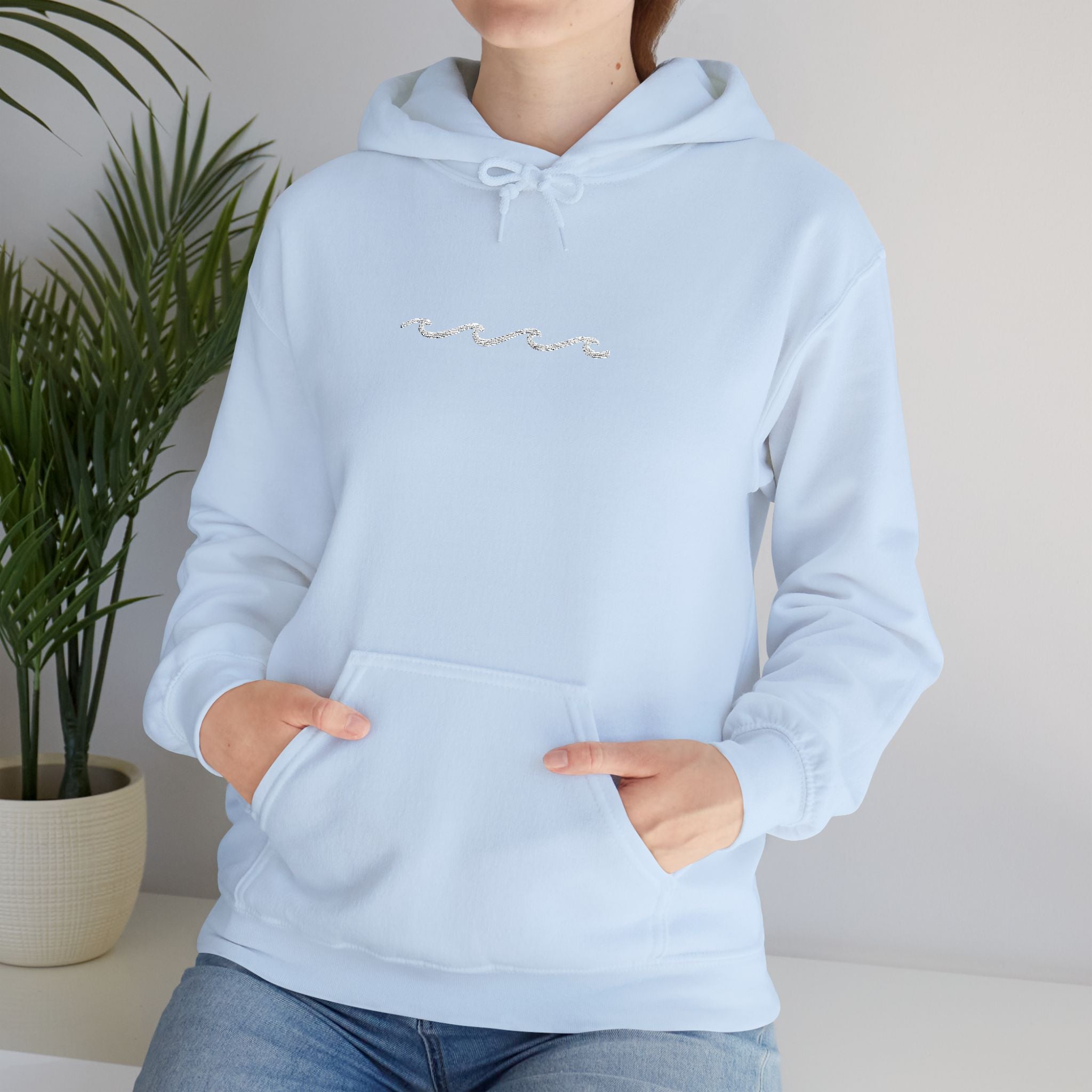Embroidered Wave Hoodie