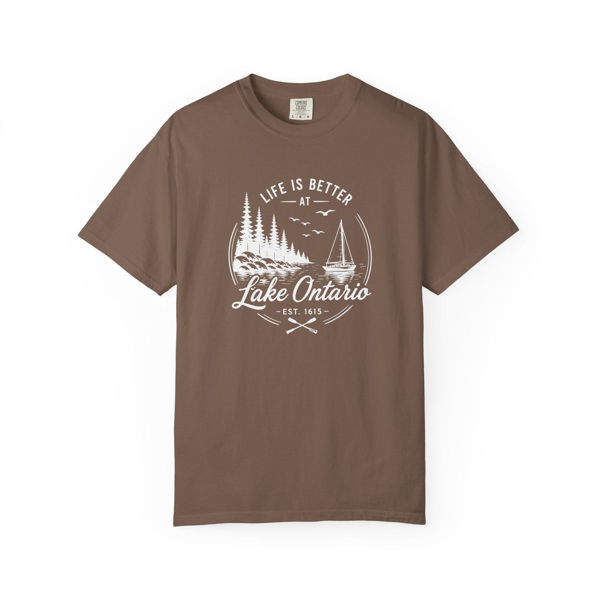 Lake Ontario Tee, Life Is Better at the Lake Sailboat Graphic