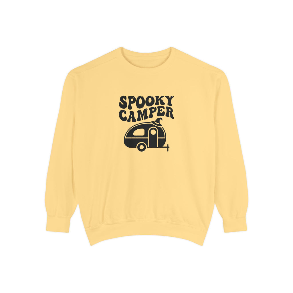Spooky Camper Sweatshirt: Retro Trailer Halloween Pullover