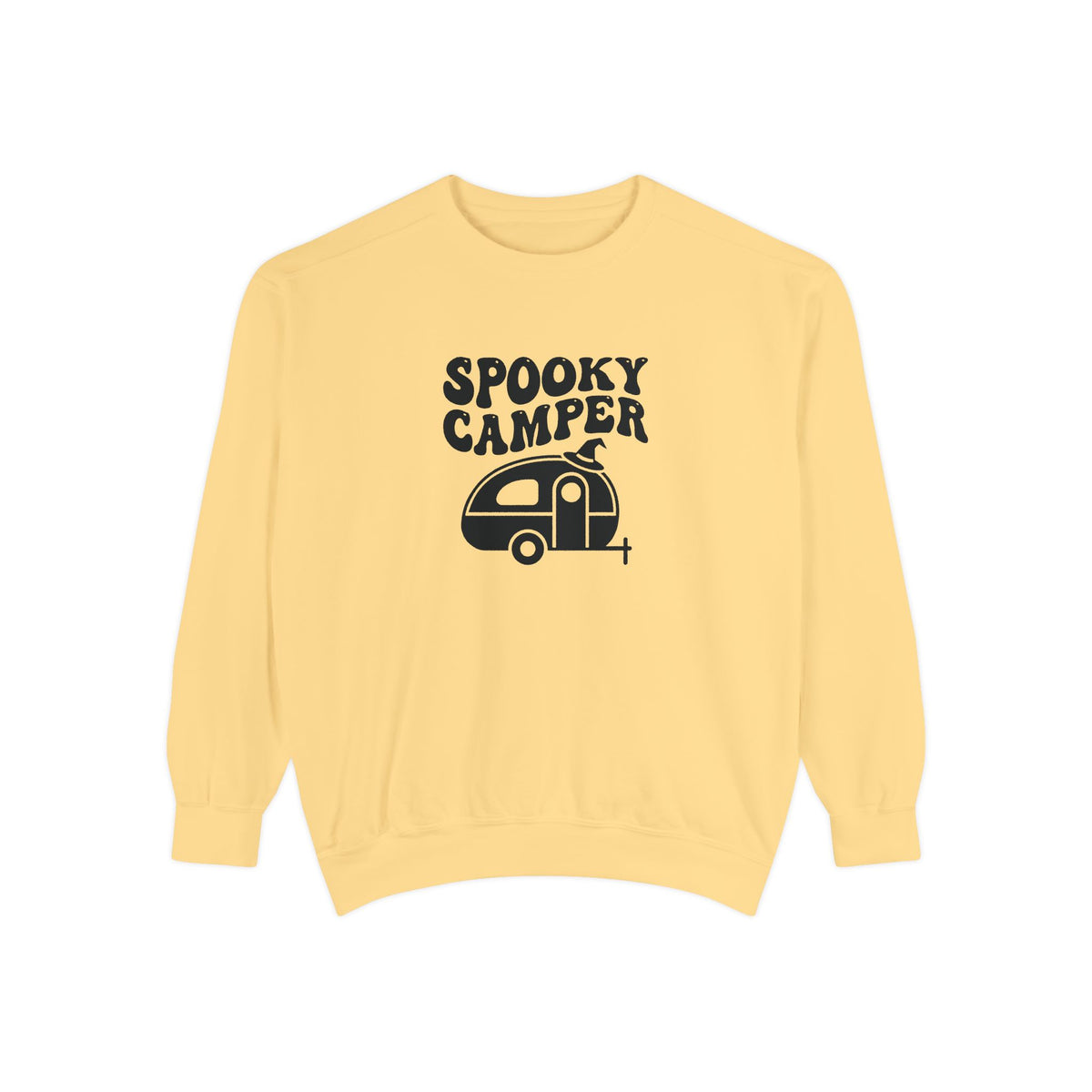 Spooky Camper Sweatshirt: Retro Trailer Halloween Pullover