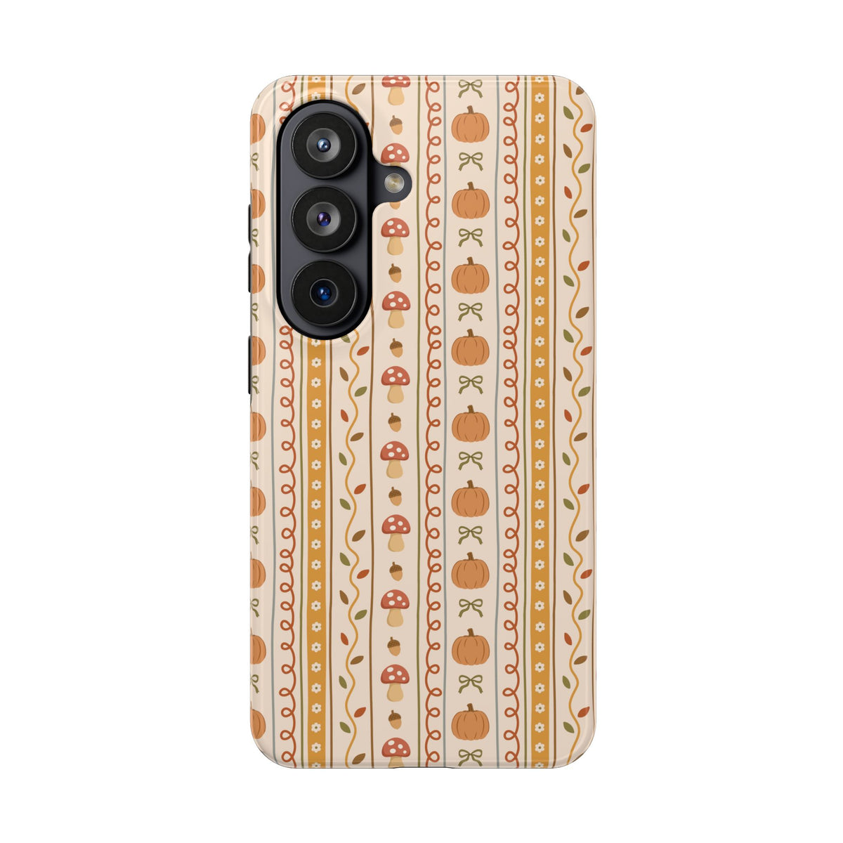 Autumn Pumpkin Striped Phone Case