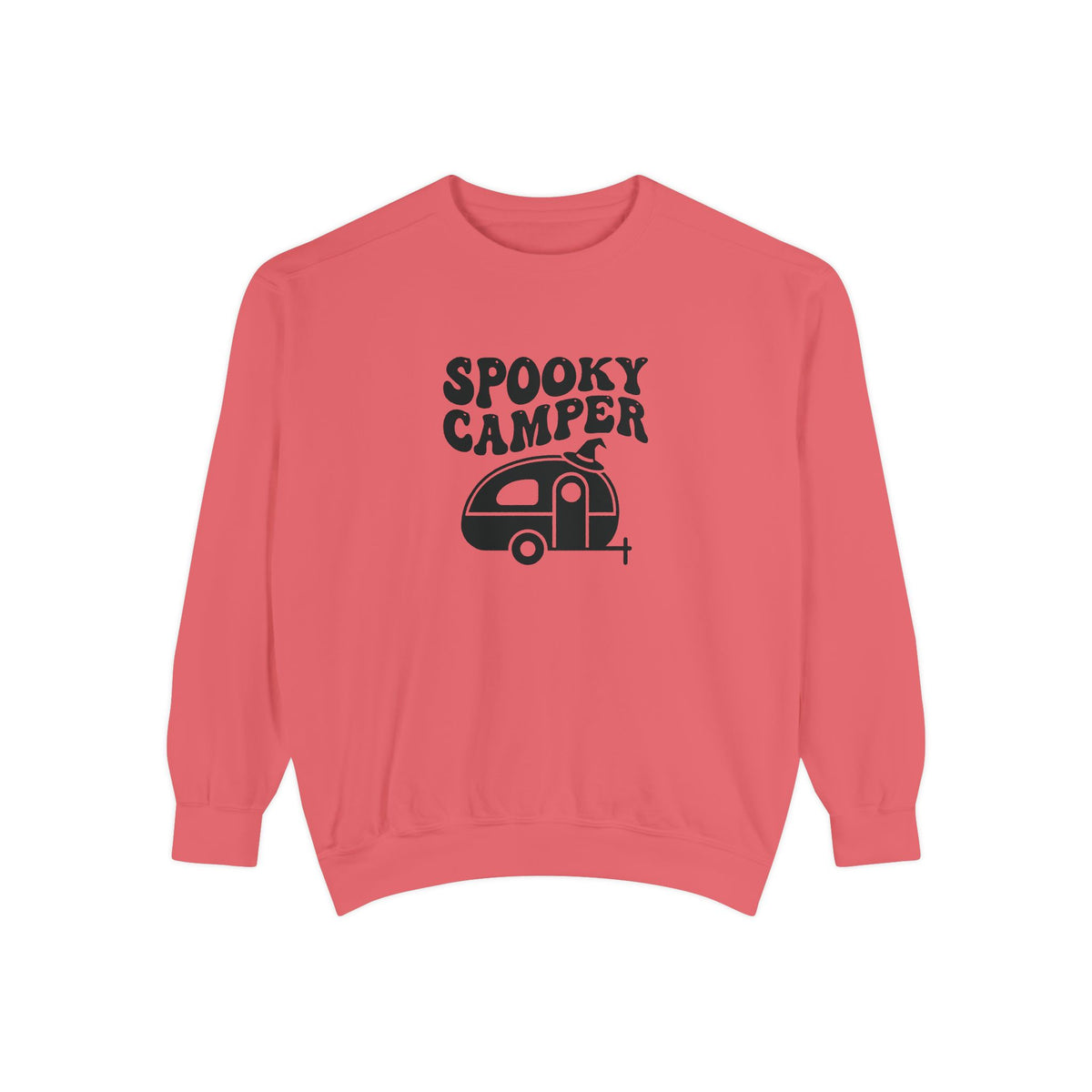 Spooky Camper Sweatshirt: Retro Trailer Halloween Pullover