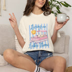 Living on Lake Time" Pontoon T-Shirt