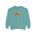 Garment-Dyed FALL Crewneck with Leaf-Strewn Lettering