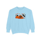 Black Cat & Pumpkin Patch Crewneck for Autumn Porch Nights