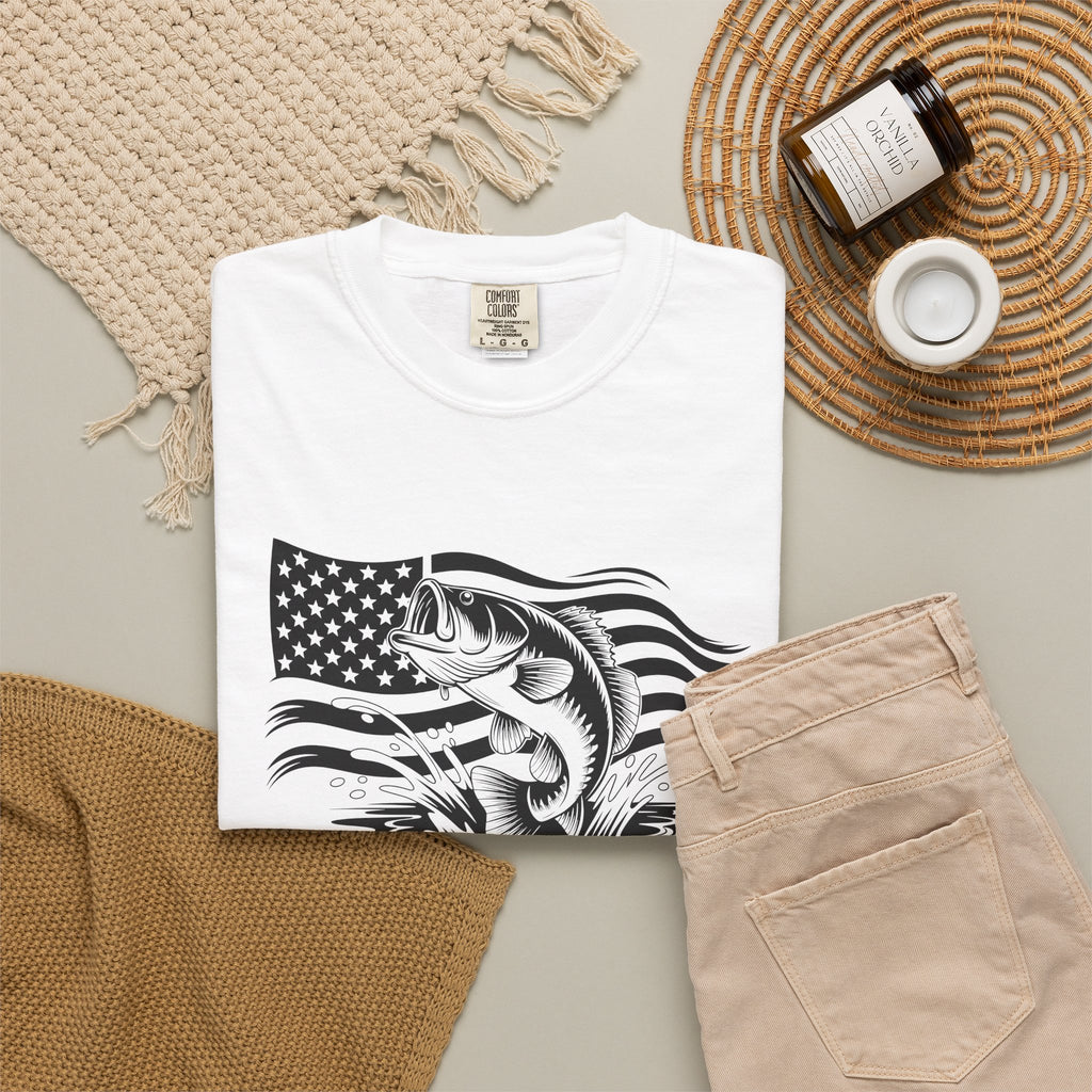 Patriotic Bass Fishing T-Shirt