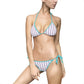 Striped Triangle Bikini Swimsuit — Women's Tie-Side Beachwear