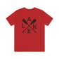Lake Oar Graphic Tee: LAKE Crossed Oars Chest & Back T-Shirt