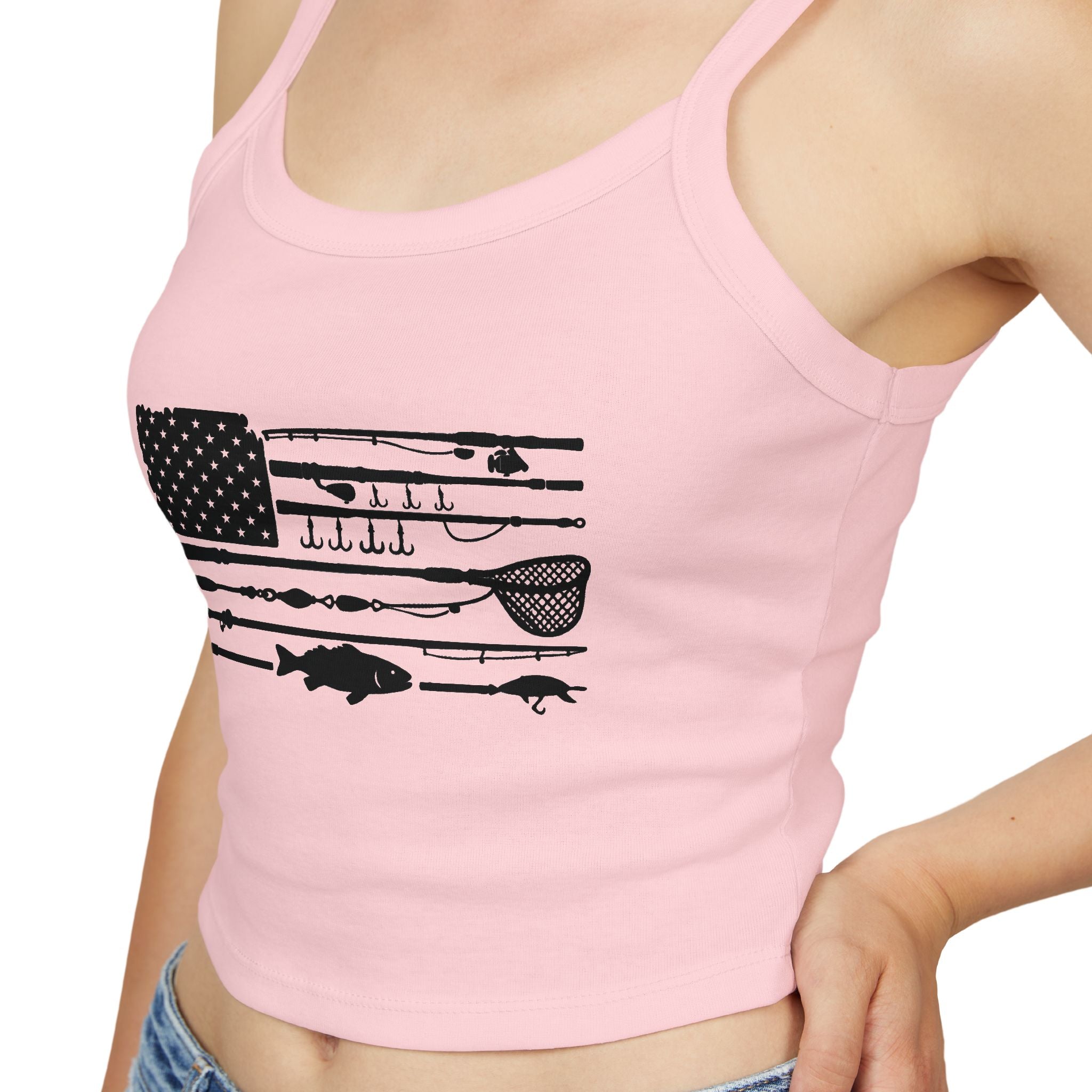 Fishing Flag Spaghetti Strap Tank