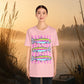 Rainbow Trout Graphic Tee — Colorful Fish Stripes T-Shirt