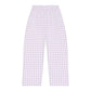 Lavender Gingham Pajama Pants — Women's Cozy Sleepwear