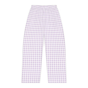 Lavender Gingham Lounge Pants: Women's Cozy Pants