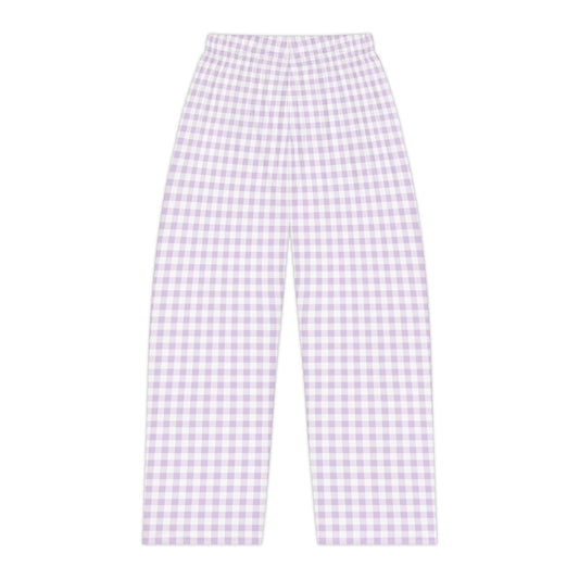 Lavender Gingham Pajama Pants — Women's Cozy Sleepwear