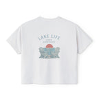"Lake Life Good Company" Front & Back Cropped T-Shirt