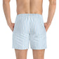 Light Blue Seersucker Stripe Swim Trunks