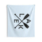 Rowing Oars & Blue Stripes Tapestry