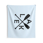 Rowing Oars & Blue Stripes Tapestry