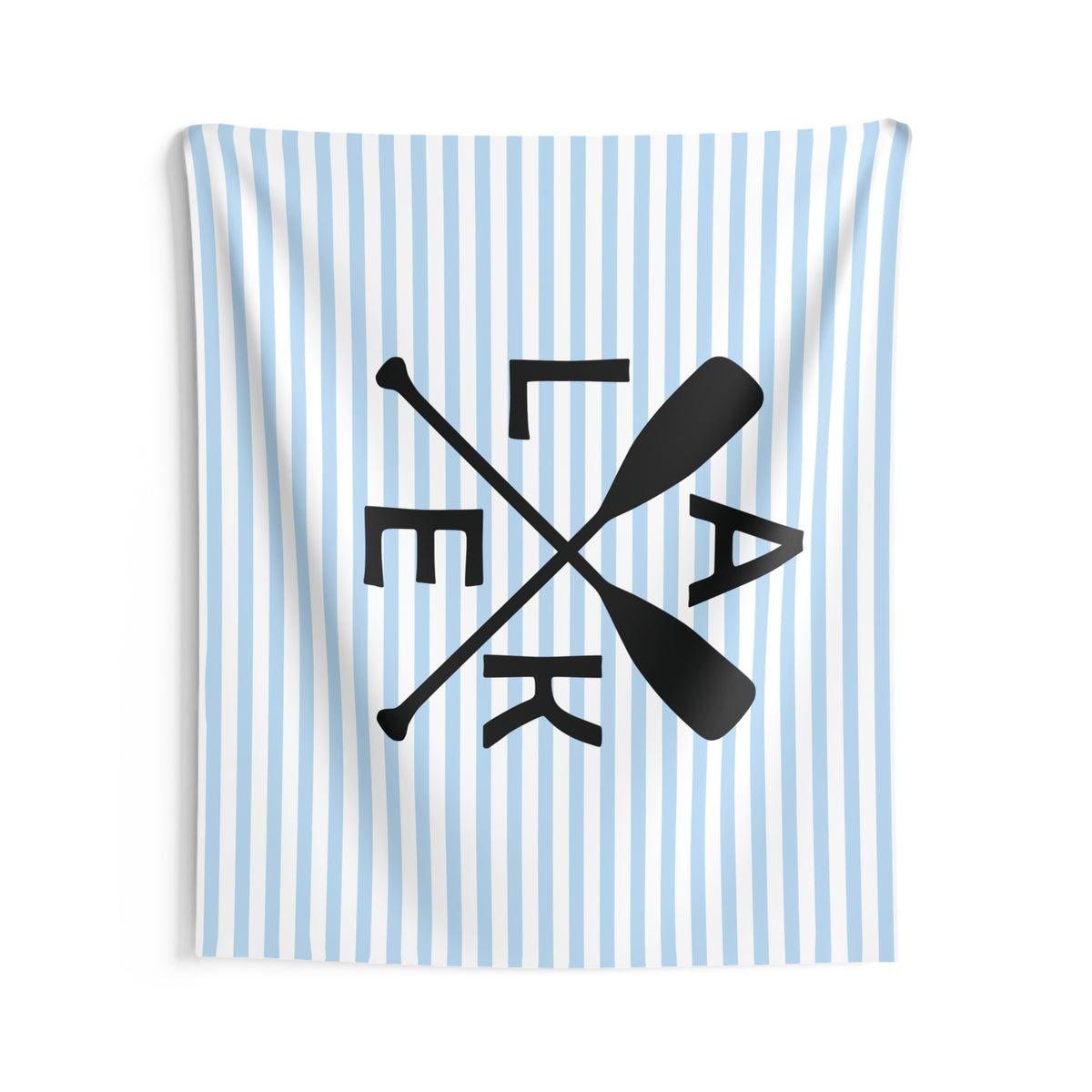 Rowing Oars & Blue Stripes Tapestry