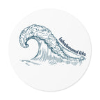 Lakebound Life Wave Round Sticker
