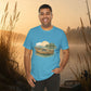 Fishing on Lake T-Shirt – Vintage Sunset Tee for Outdoors Lovers