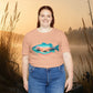 Sunset Fishing Tee — Dripping Fish Sunset Graphic T-Shirt