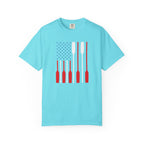 Rowing Oars American Flag T-Shirt