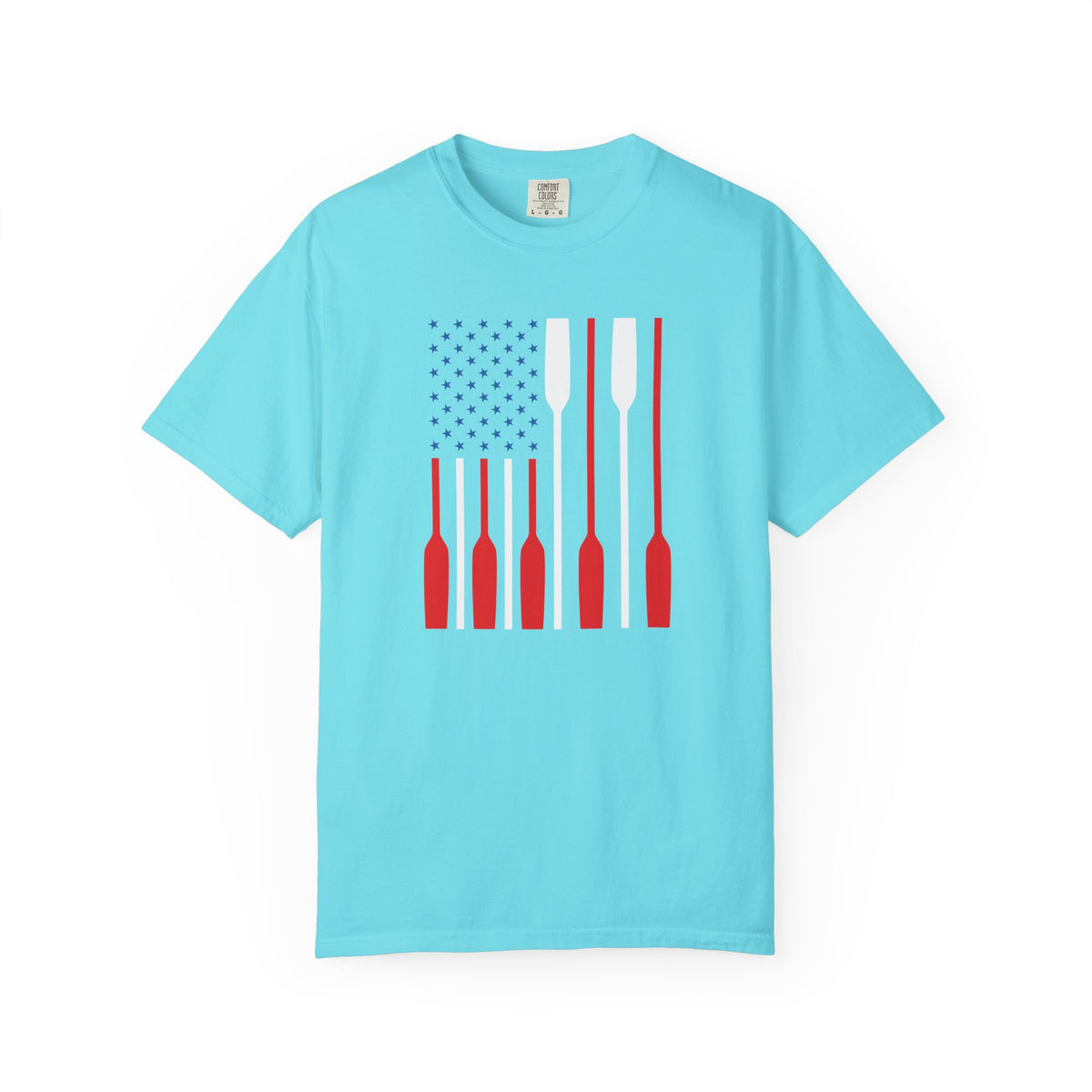 Rowing Oars American Flag T-Shirt
