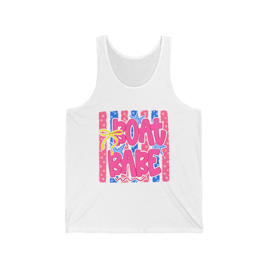 Pink Boat Babe Nautical Summer Graphic Tank