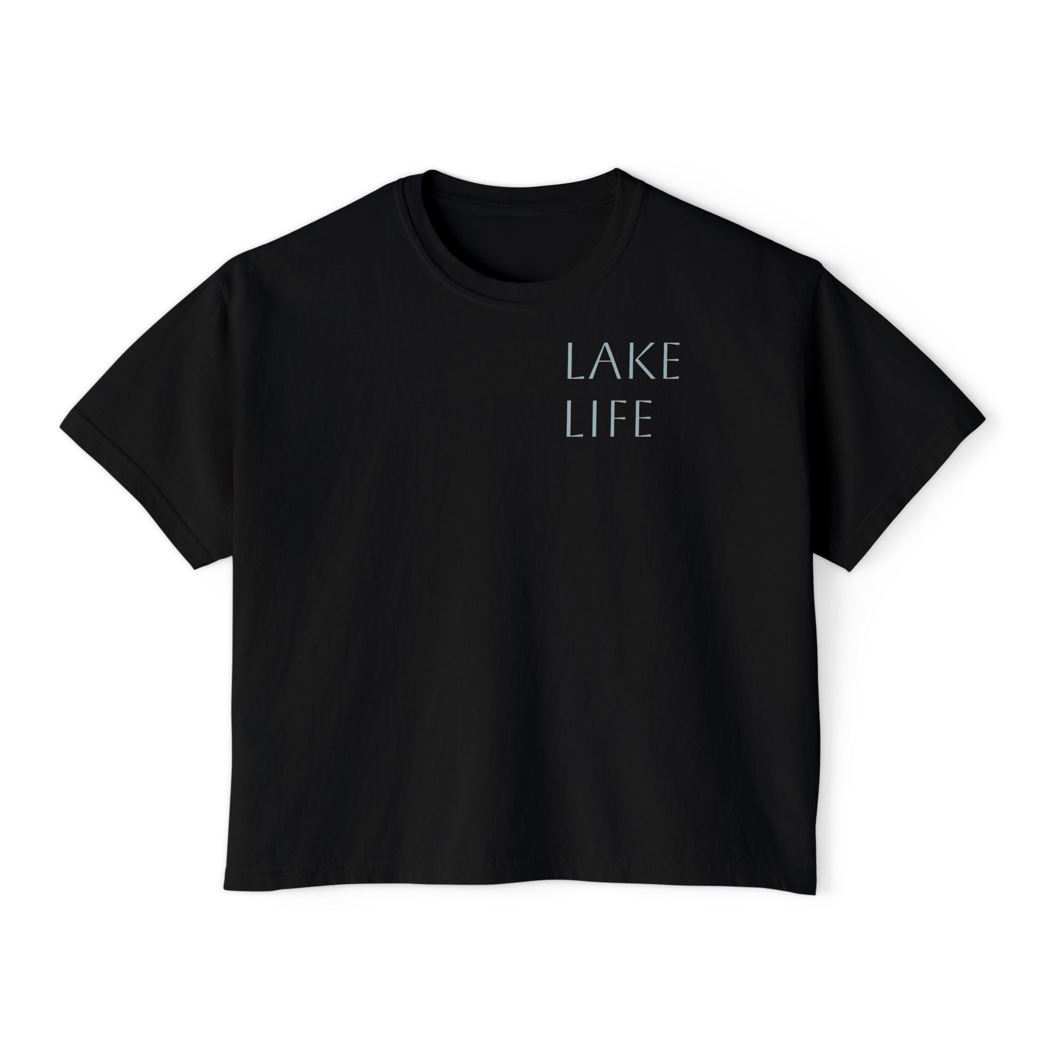 "Lake Life Good Company" Front & Back Cropped T-Shirt