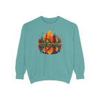 Autumn Lake Reflection Crewneck with Fall Tree Scene