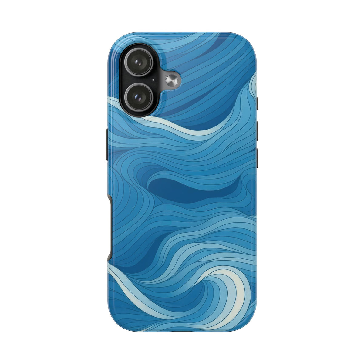 Blue Wave Tough Phone Case: Ocean Abstract Protective Cover