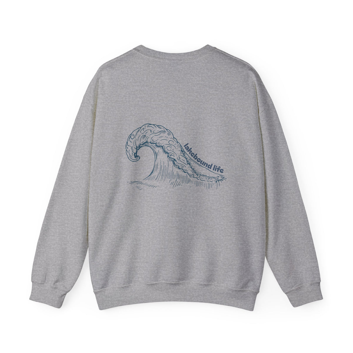 Lakebound Life Wave Front & Back Crewneck