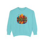Autumn Lake Reflection Crewneck with Fall Tree Scene