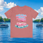 Whatever Floats Your Boat T-Shirt — Pink Pontoon Boat Graphic Tee