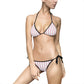 Striped Pink Triangle Bikini — Women's Tie-Side Swimsuit