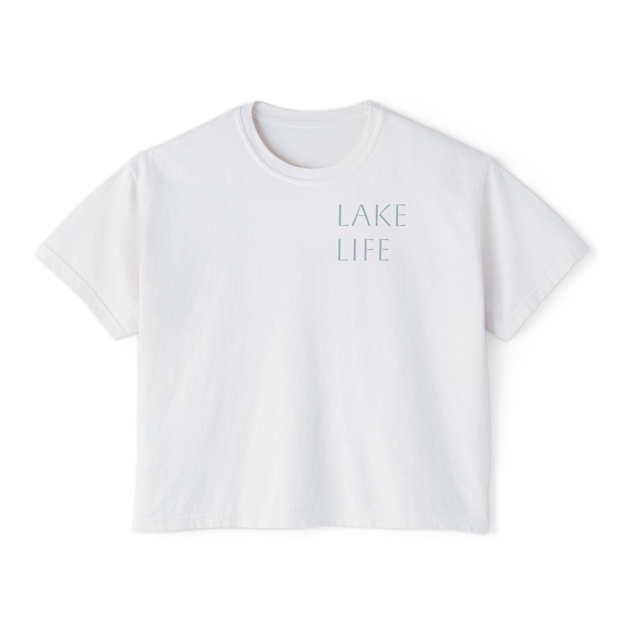 "Lake Life Good Company" Front & Back Cropped T-Shirt
