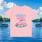 Whatever Floats Your Boat T-Shirt — Pink Pontoon Boat Graphic Tee