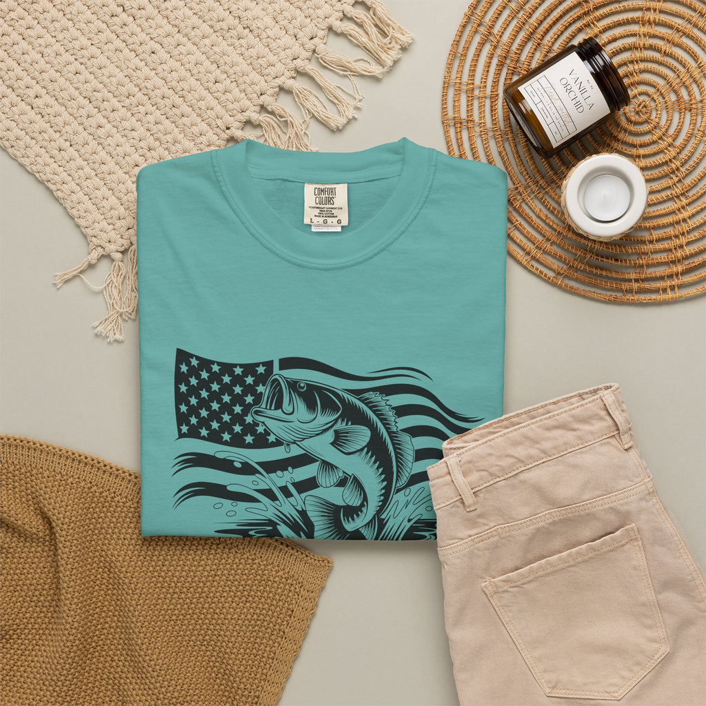 Patriotic Bass Fishing T-Shirt