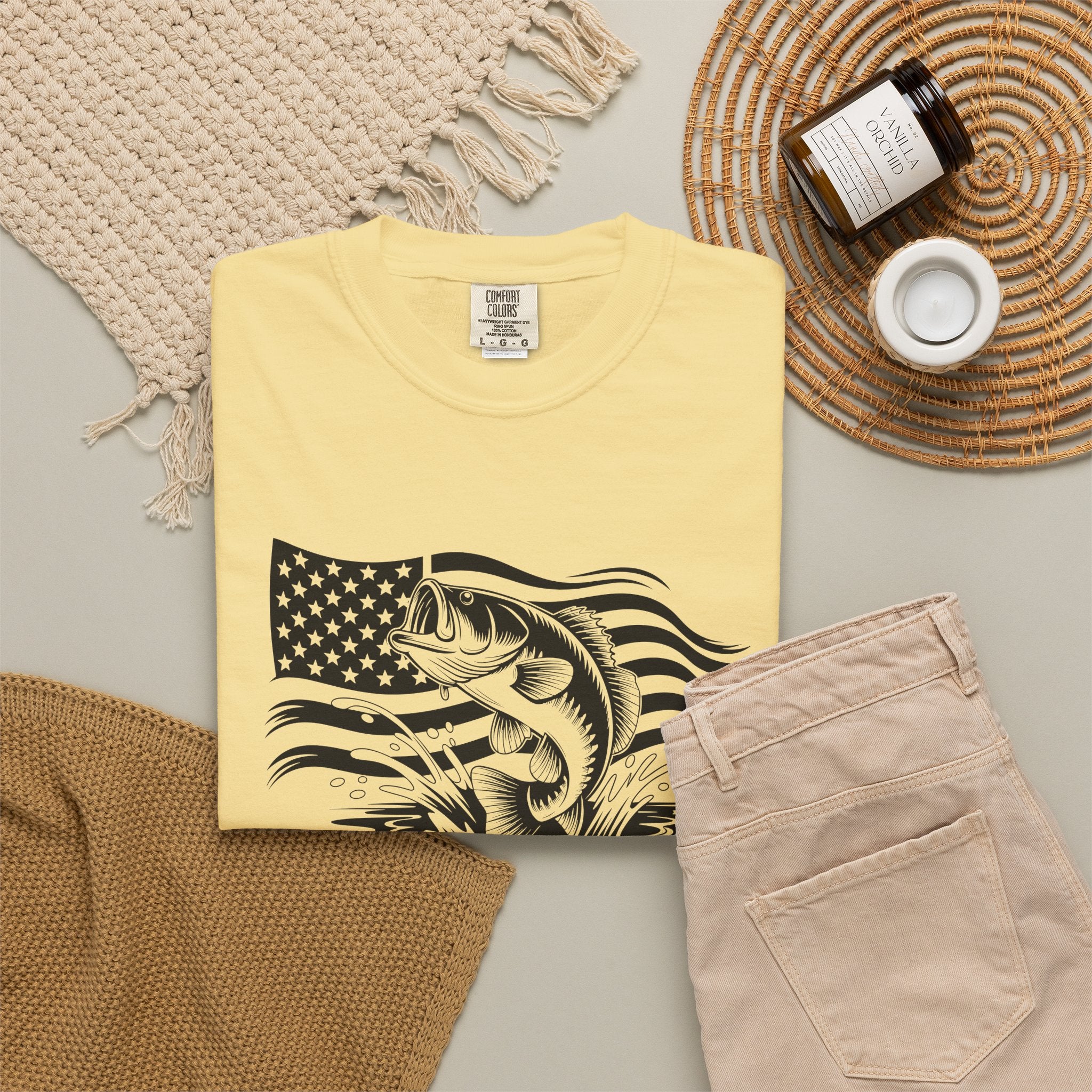 Patriotic Bass Fishing T-Shirt