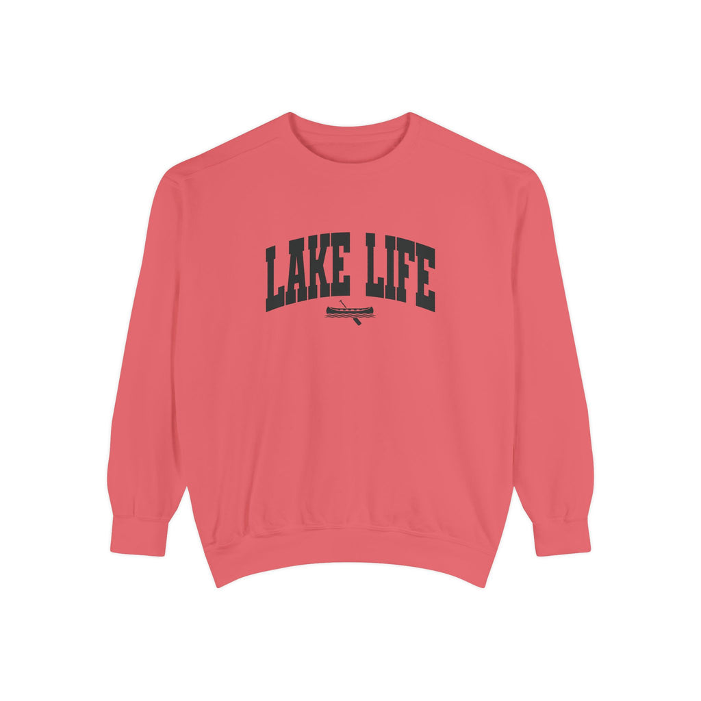 Lake Life Canoe Graphic Crewneck Sweatshirt